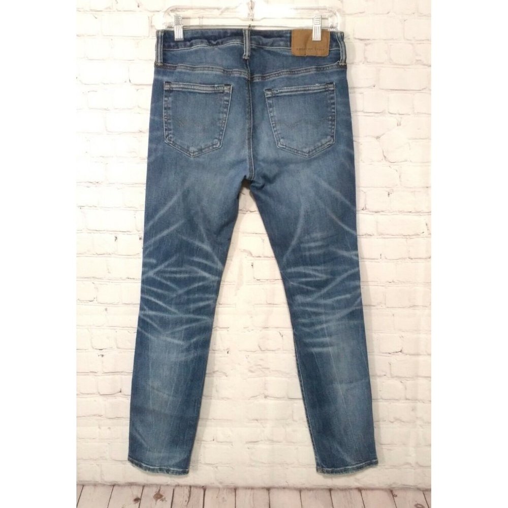 American Eagle Skinny Air flex+ Men’s Jean Size 30x30 Distressed - Picture 3 of 6